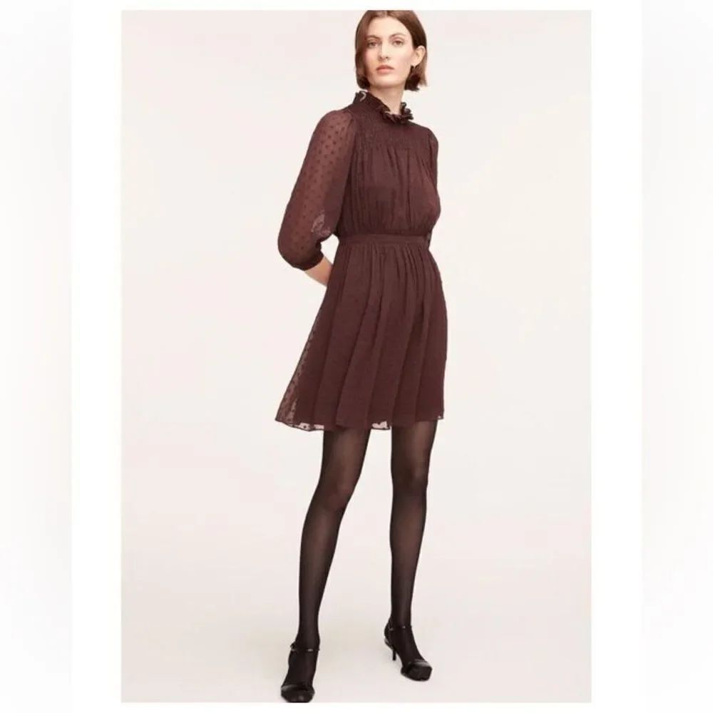 $369 Rebecca Taylor Clip-Dot Shirt Dress NWT